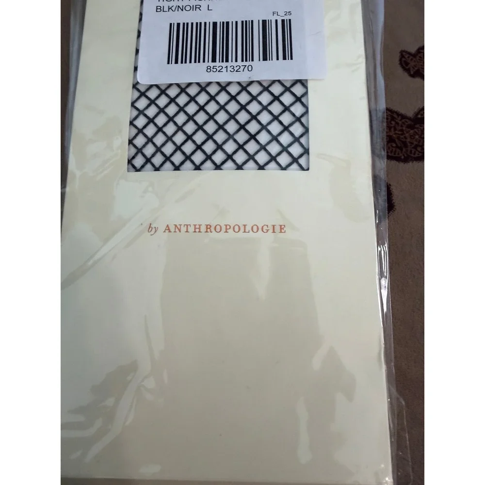 Anthropologie Womens Fishnet Tights Black Diamond Net Stockings Large NEW Goth